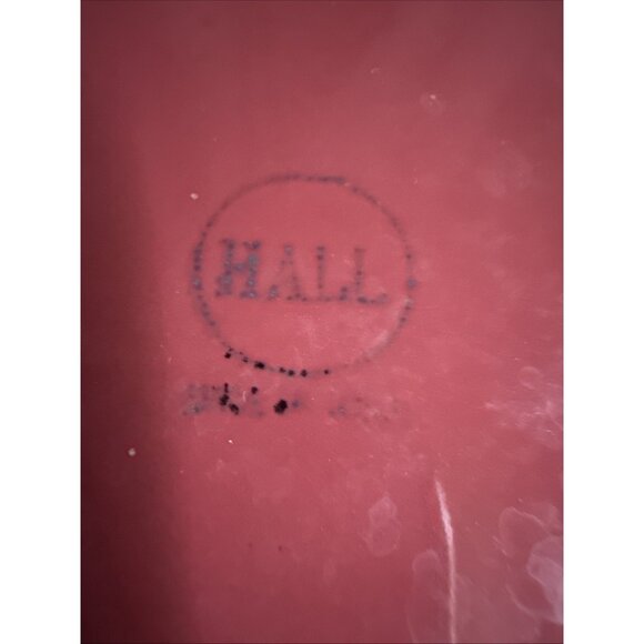 HALL Teapot Large Vintage Pottery Ceramic Porcelain Burgundy 12”Lx7”Wx7”H Vented - Picture 10 of 16